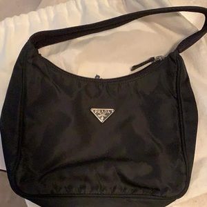 Authentic Prada black hobo bag